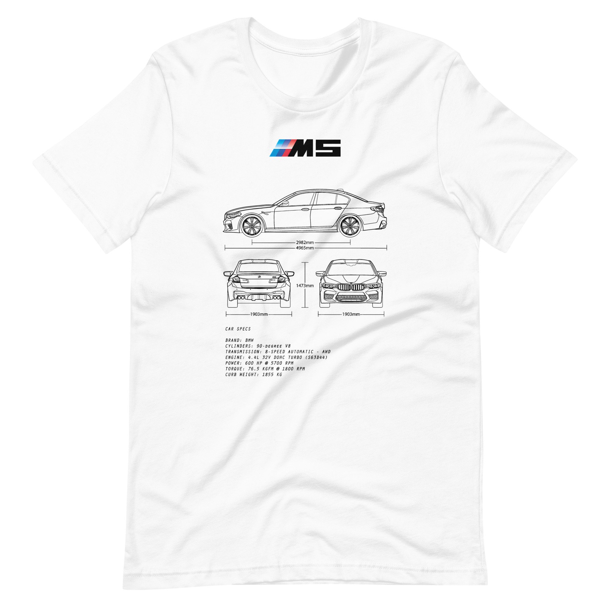 BMW m5 T-shirt with a drawing